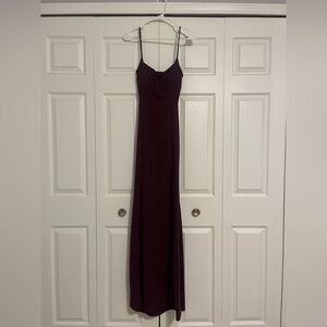 Windsor prom dress; burgundy sparkly mermaid dress, size small.